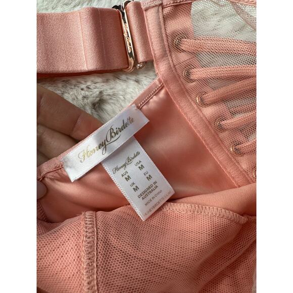 Honey Birdette JERRY🩷 Pink 2 Piece Set 32B Bra & Medium Brief - Picture 8 of 8